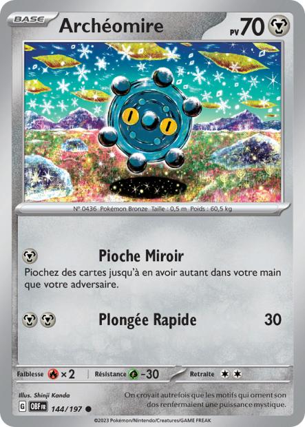 Carte Pokémon Archéomire 144/197 Flammes Obsidiennes EV03 LorenZone