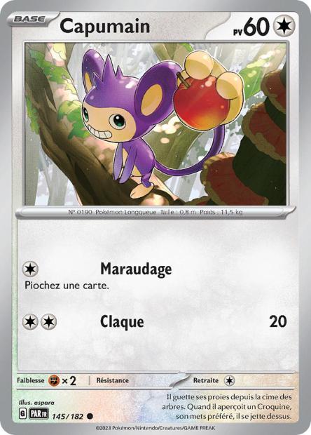 Carte Pokémon Capumain 145/182 PAR Faille Paradoxe EV04 Neuf FR LorenZone