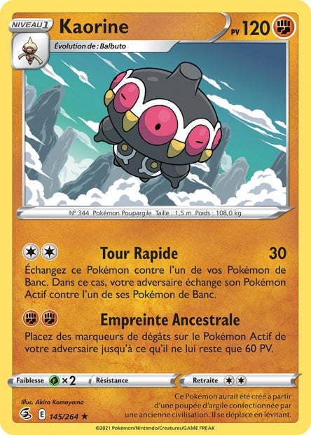 Carte Pokémon Kaorine 145/264 FST EB08 LorenZone