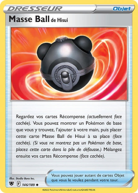Carte Pokémon Masse Ball de Hisui 146/189 ASR EB10 LorenZone