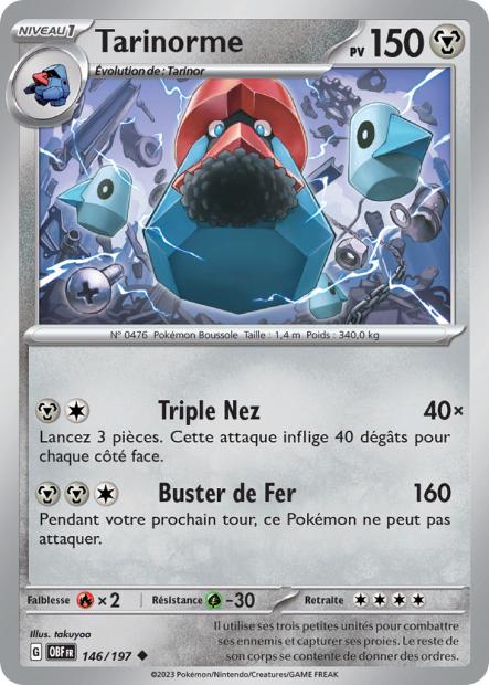 Carte Pokémon Tarinorme 146/197 Flammes Obsidiennes EV03 LorenZone