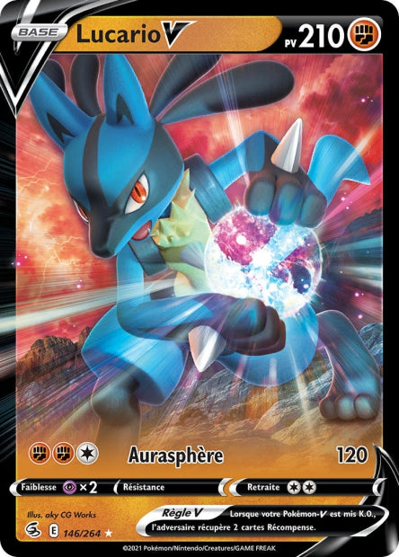Carte Pokémon Lucario V 146/264 FST EB08 LorenZone
