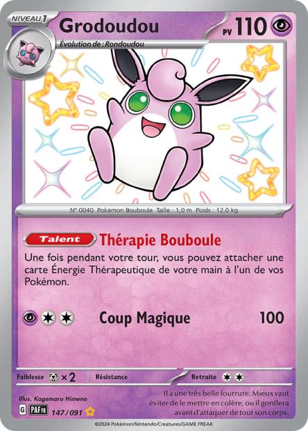 Carte Pokémon Grodoudou 147/091 Destinees de Palea EV4_5 LorenZone