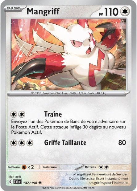 Carte Pokémon Mangriff 147/198 SV1 EV01 LorenZone