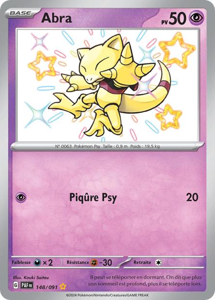 Carte Pokémon Abra 148/091 Destinees de Palea EV4_5 LorenZone