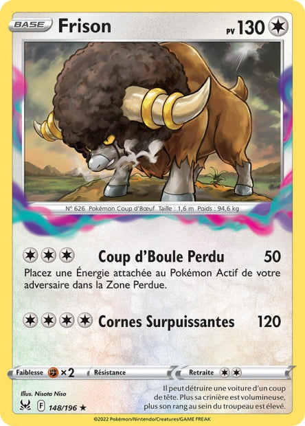 Carte Pokémon Frison 148/196 LOR Origine Perdue EB11 Neuf FR LorenZone