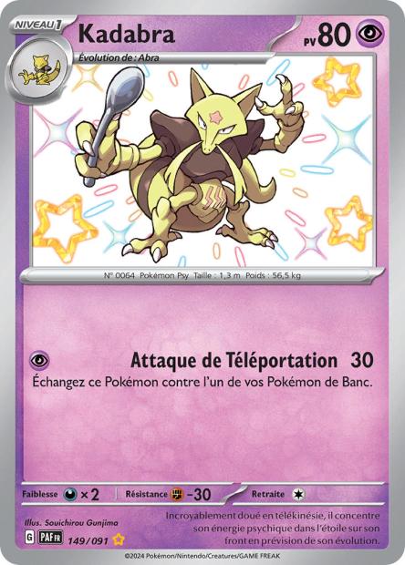 Carte Pokémon Kadabra 149/091 Destinees de Palea EV4_5 LorenZone