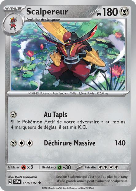 Carte Pokémon Scalpereur 150/197 Flammes Obsidiennes EV03 LorenZone