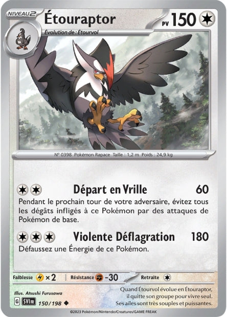 Carte Pokémon Étouraptor 150/198 SV1 EV01 LorenZone