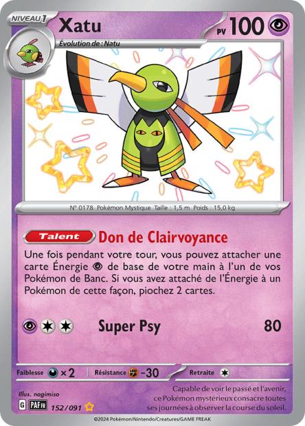 Carte Pokémon Xatu 152/091 Destinees de Palea EV4_5 LorenZone
