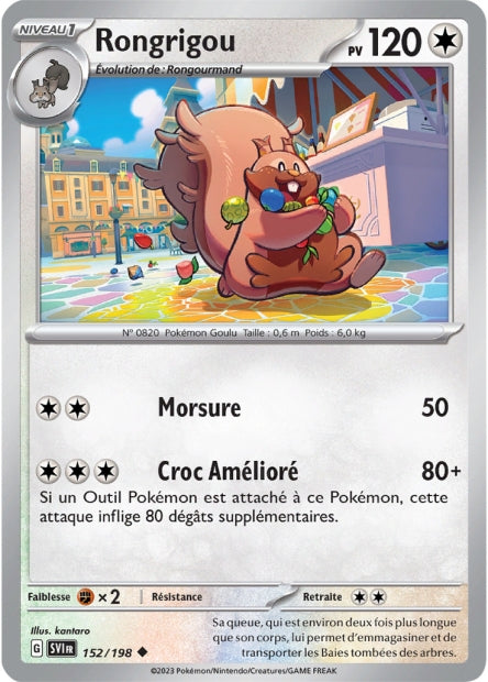 Carte Pokémon Rongrigou 152/198 SV1 EV01 LorenZone