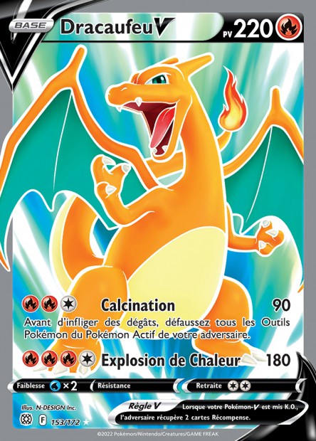 Carte Pokémon Dracaufeu V 153/172 BRS EB09 LorenZone