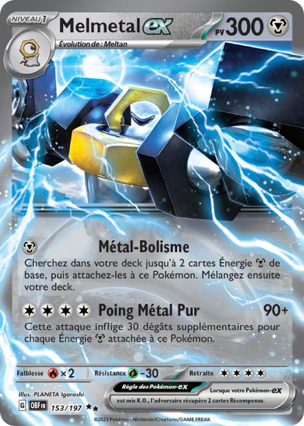 Carte Pokémon Melmetal EX 153/197 Flammes Obsidiennes EV03 LorenZone