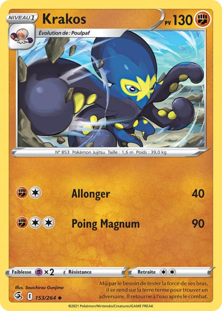 Carte Pokémon Krakos 153/264 FST EB08 LorenZone