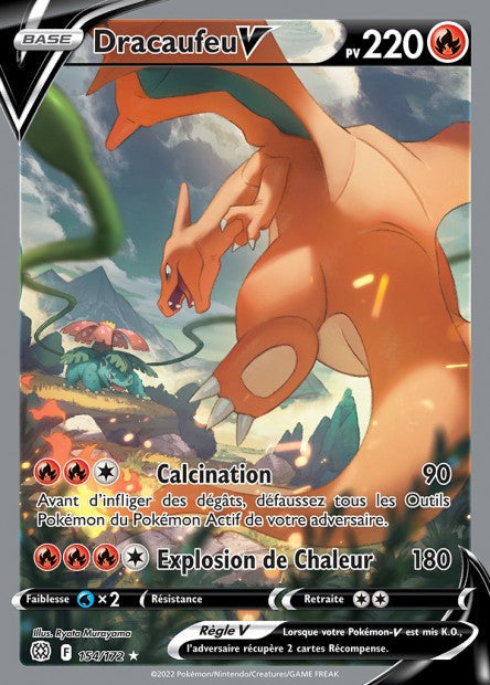 Carte Pokémon Dracaufeu V 154/172 BRS EB09 LorenZone