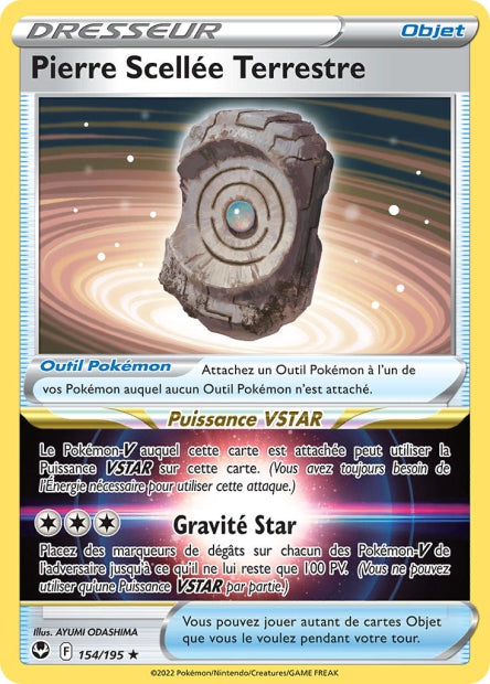 Carte Pokémon Piette Scellée Terrestre 154/195 SIT Tempete Argentee EB12 Neuf FR LorenZone