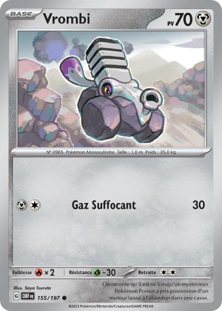 Carte Pokémon Vrombi 155/197 Flammes Obsidiennes EV03 LorenZone