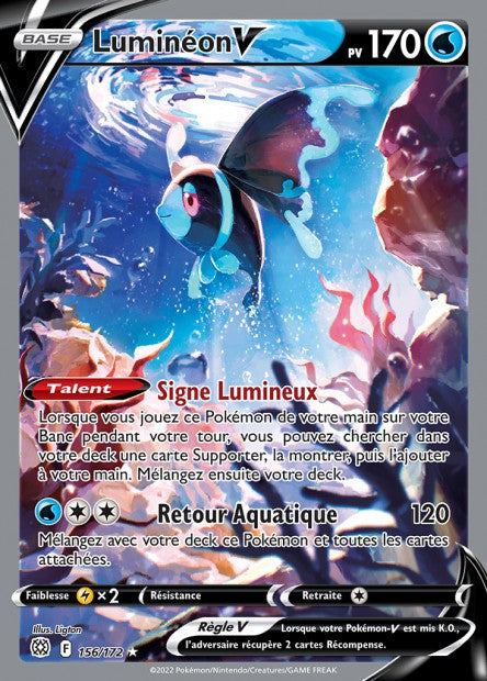 Carte Pokémon Luminéon V 156/172 BRS EB09 LorenZone