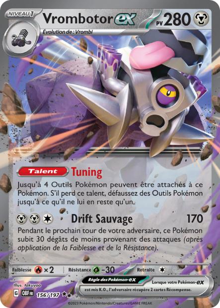 Carte Pokémon Vrombotor EX 156/197 Flammes Obsidiennes EV03 LorenZone