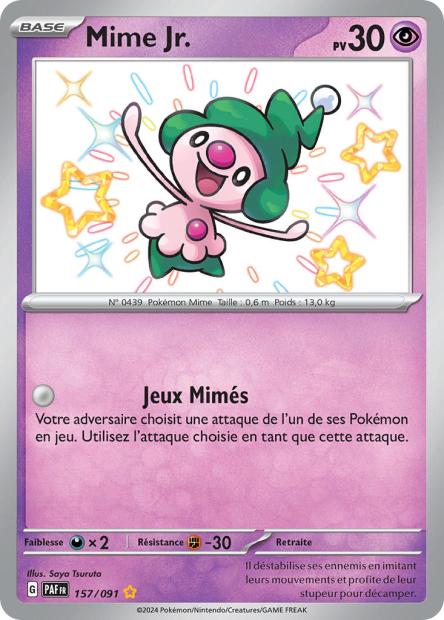 Carte Pokémon Mime Jr. 157/091 Destinees de Palea EV4_5 LorenZone
