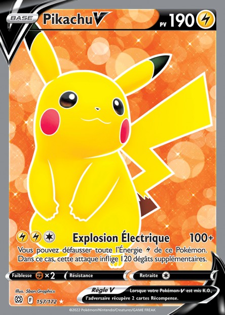 Carte Pokémon Pikachu V 157/172 BRS EB09 LorenZone