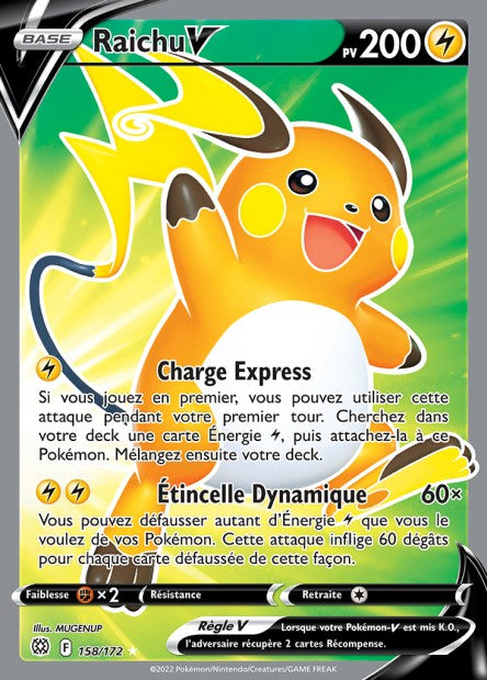 Carte Pokémon Raichu V 158/172 BRS EB09 LorenZone