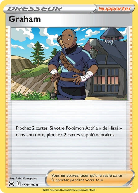 Carte Pokémon Graham 158/196 LOR Origine Perdue EB11 Neuf FR LorenZone