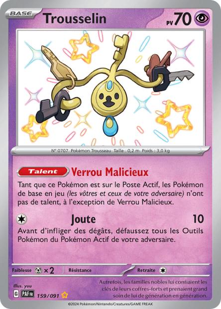 Carte Pokémon Trousselin 159/091 Destinees de Palea EV4_5 LorenZone