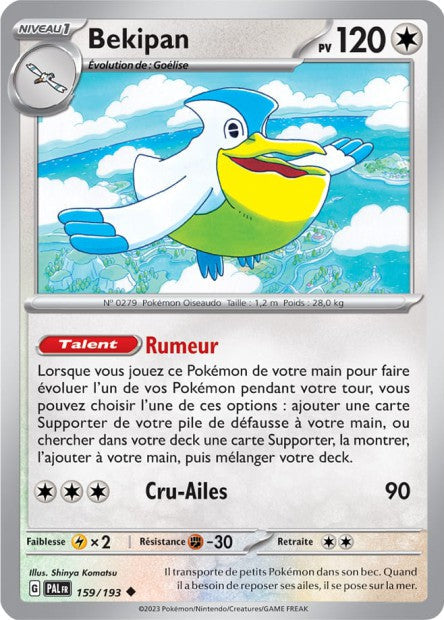 Carte Pokémon Bekipan 159/193 PAL EV02 LorenZone
