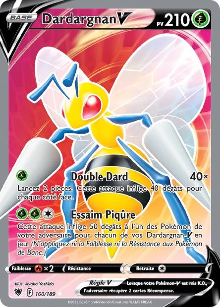Carte Pokémon Dardargnan V 160/189 ASR EB10 LorenZone