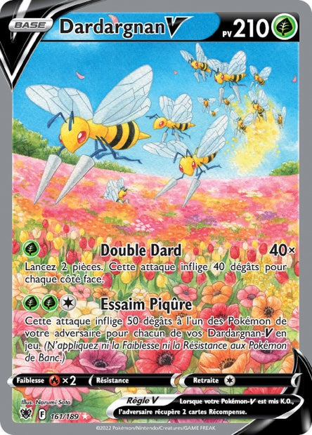Carte Pokémon Dardargnan V 161/189 ASR EB10 LorenZone