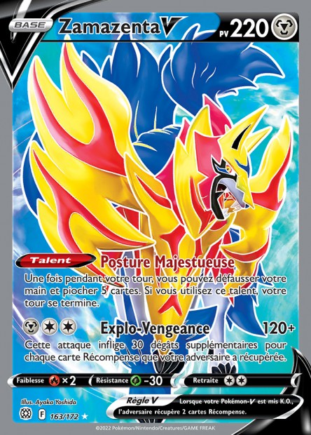 Carte Pokémon Zamazenta V 163/172 BRS EB09 LorenZone