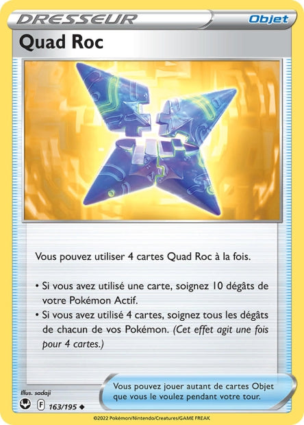 Carte Pokémon Quad Roc 163/195 SIT Tempete Argentee EB12 Neuf FR LorenZone