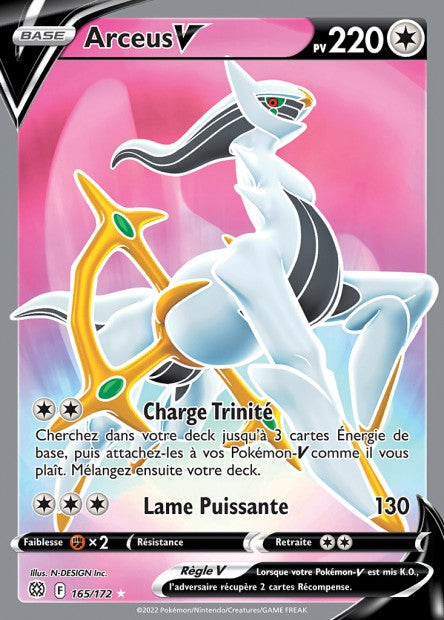 Carte Pokémon Arceus V 165/172 BRS EB09 LorenZone