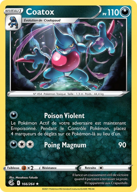 Carte Pokémon Coatox 166/264 FST EB08 LorenZone