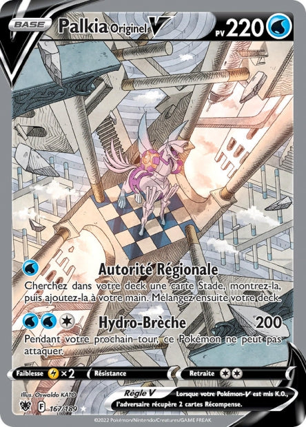 Carte Pokémon Palkia Originel V 167/189 ASR EB10 LorenZone