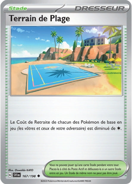 Carte Pokémon Terrain de Plage 167/198 SV1 EV01 LorenZone
