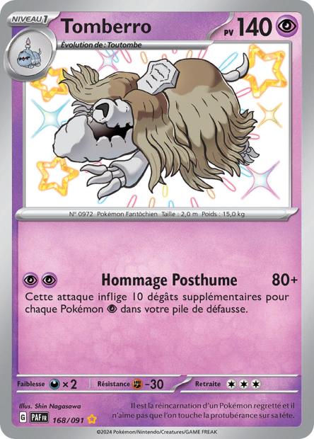 Carte Pokémon Tomberro 168/091 Destinees de Palea EV4_5 LorenZone