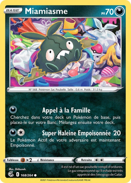 Carte Pokémon Miamiasme 168/264 FST EB08 LorenZone
