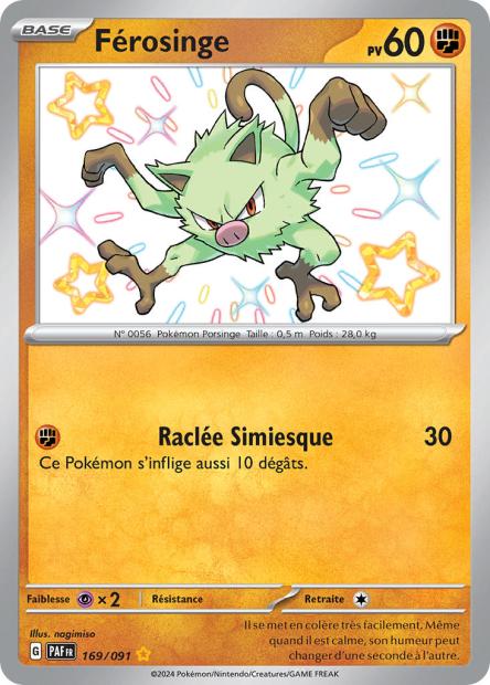 Carte Pokémon Férosinge 169/091 Destinees de Palea EV4_5 LorenZone