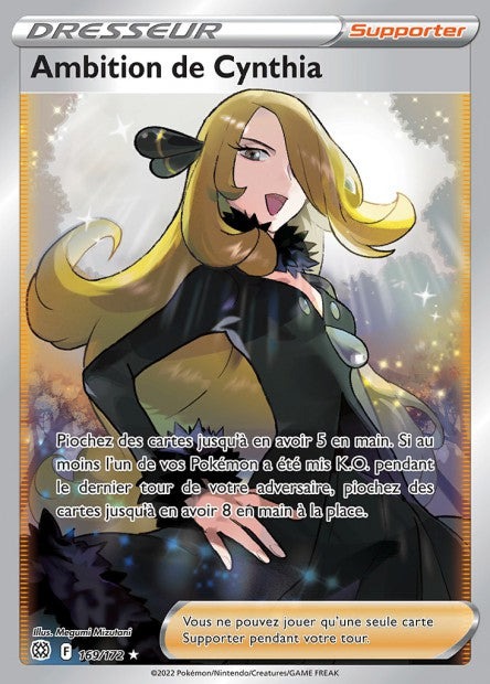 Carte Pokémon Ambition de Cynthia 169/172 BRS EB09 LorenZone