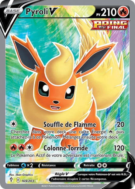 Carte Pokémon Pyroli V 169/203 EVS EB07 LorenZone