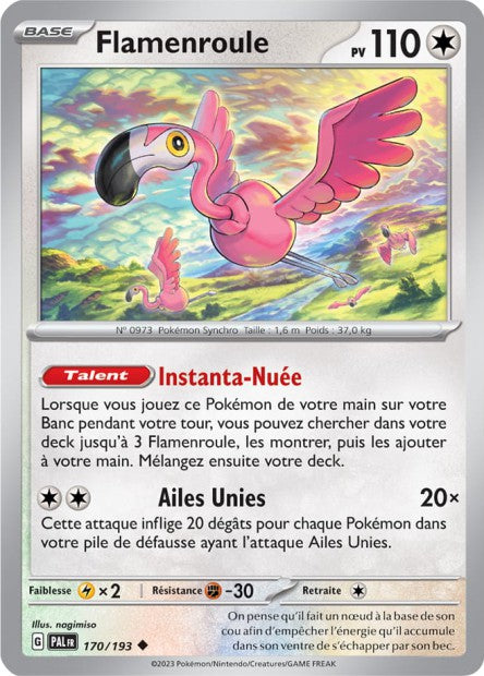 Carte Pokémon Flamenroule 170/193 PAL EV02 LorenZone