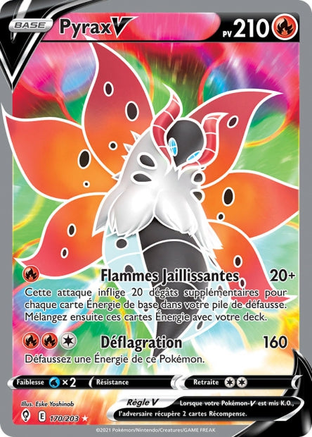 Carte Pokémon Pyrax V 170/203 EVS EB07 LorenZone