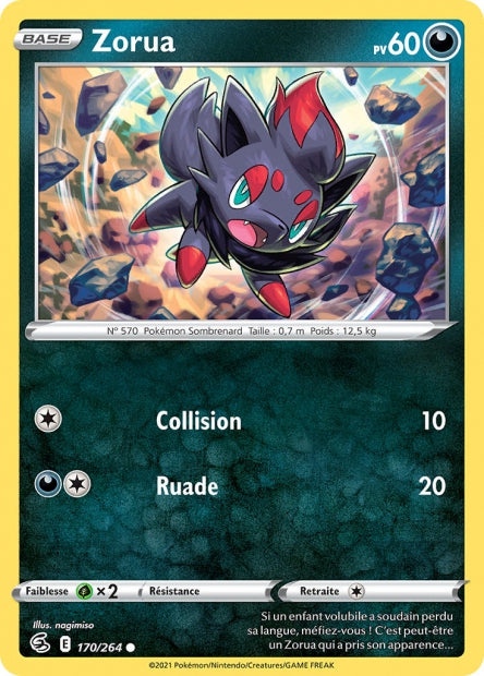 Carte Pokémon Zorua 170/264 FST EB08 LorenZone