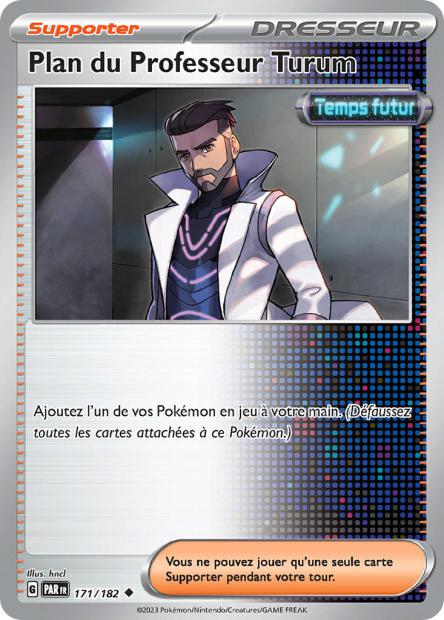 Carte Pokémon Plan du Professeur Turum 171/182 PAR Faille Paradoxe EV04 Neuf FR LorenZone