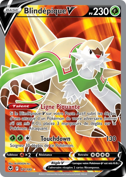 Carte Pokémon Blindépique V 171/195 SIT Tempete Argentee EB12 Neuf FR LorenZone