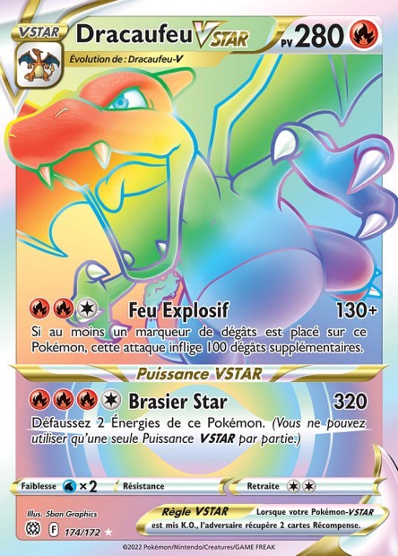 Carte Pokémon Dracaufeu VSTAR 174/172 BRS EB09 LorenZone