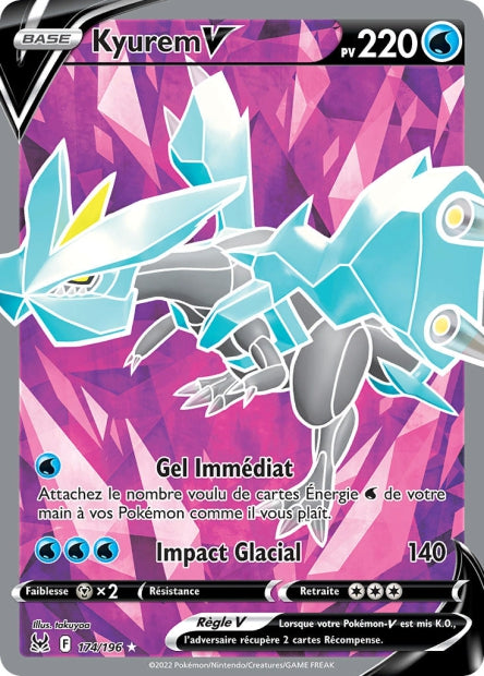 Carte Pokémon Kyurem V 174/196 LOR Origine Perdue EB11 Neuf FR LorenZone