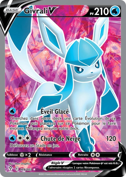 Carte Pokémon Givrali V 174/203 EVS EB07 LorenZone